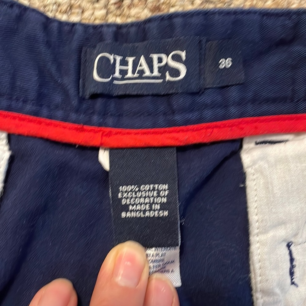 Chaps Jean shorts with flags in navy - Picture 4 of 4